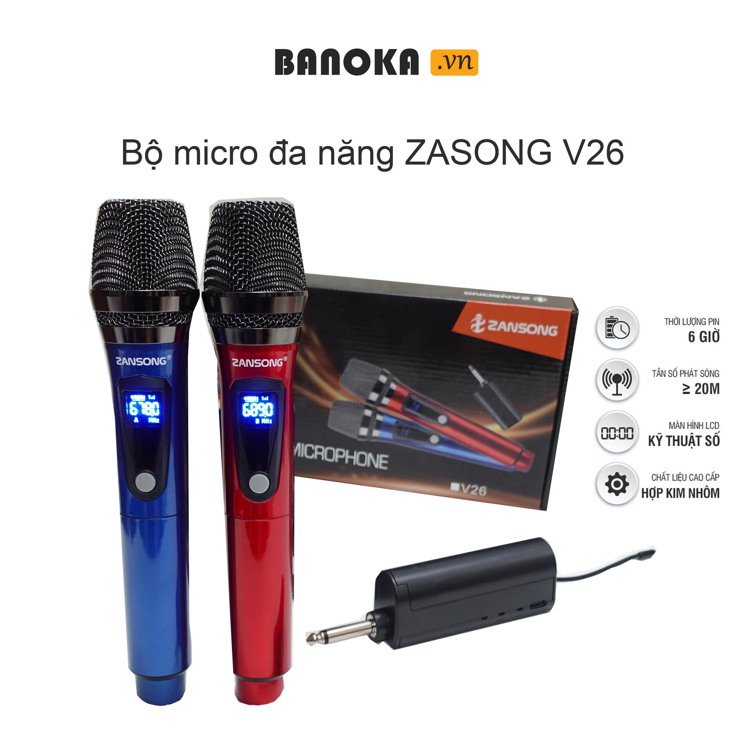 Bộ Micro Không Dây Đa Năng Zansong V26